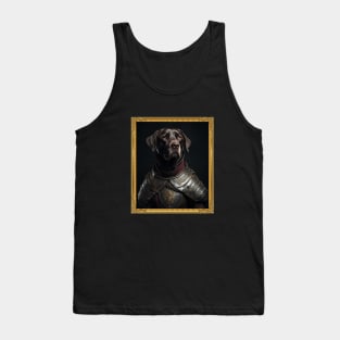 Stalwart Chocolate Labrador Retriever - Medieval English Knight (Framed) Tank Top